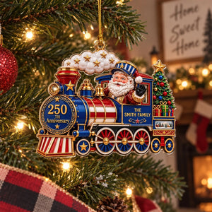 Honoring America With Family Pride acrylic ornament