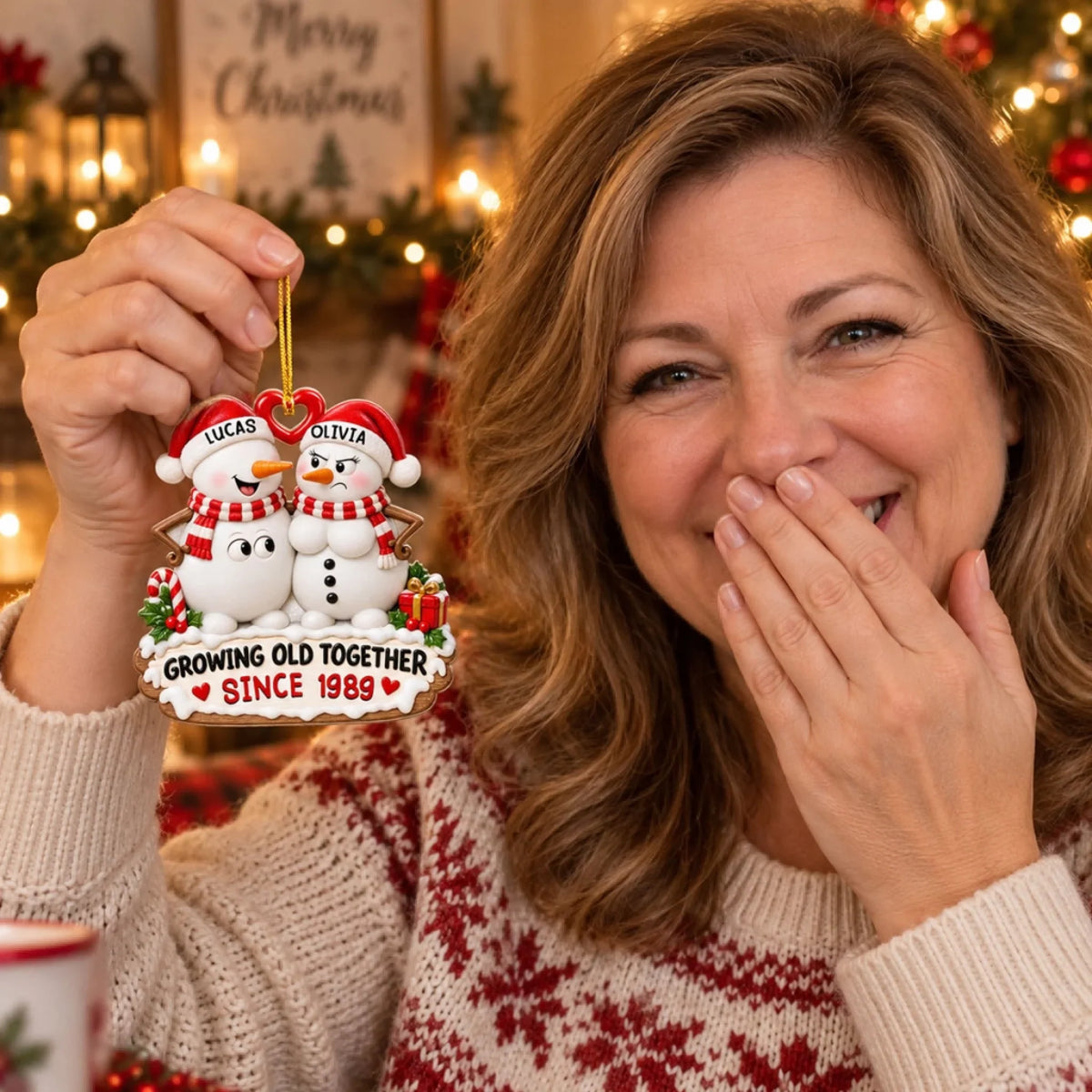 Love Gets Better With Time wood ornament gift