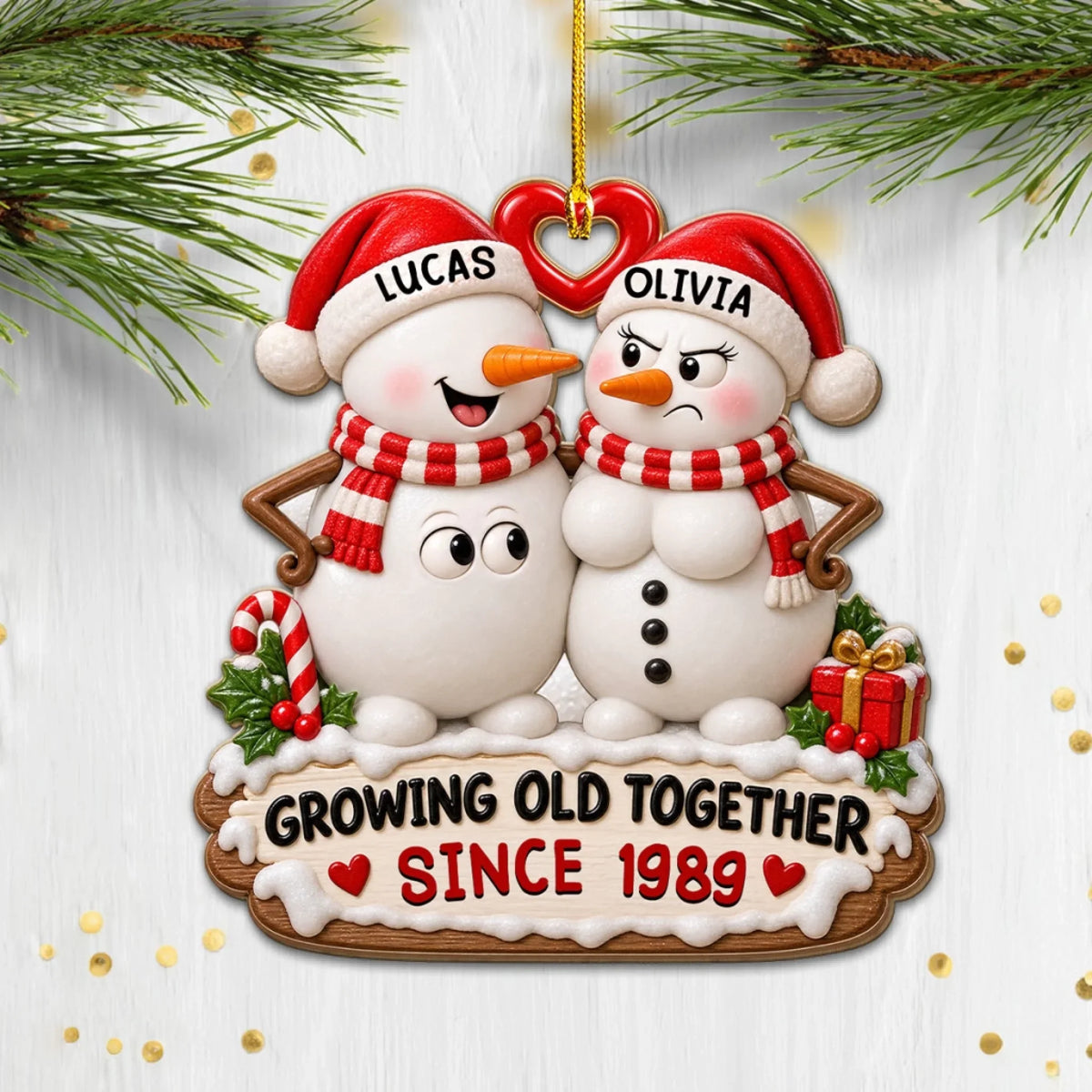 Love Gets Better With Time wood ornament