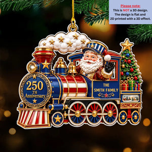 Honoring America With Family Pride acrylic ornament preview