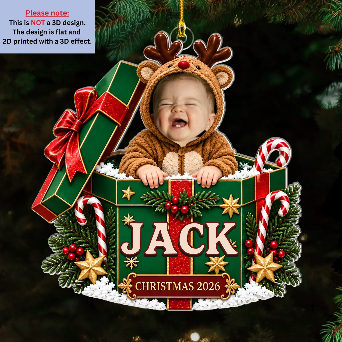 Little Hands Big Love acrylic ornament preview