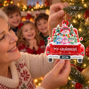 Grandmas Christmas Ride acrylic ornament