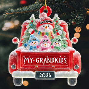 Grandmas Christmas Ride acrylic ornament