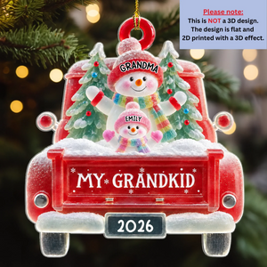 Grandmas Christmas Ride acrylic ornament preview