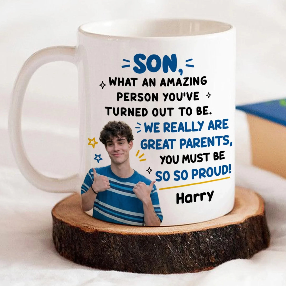We Really Are Great Parents personalized photo mug