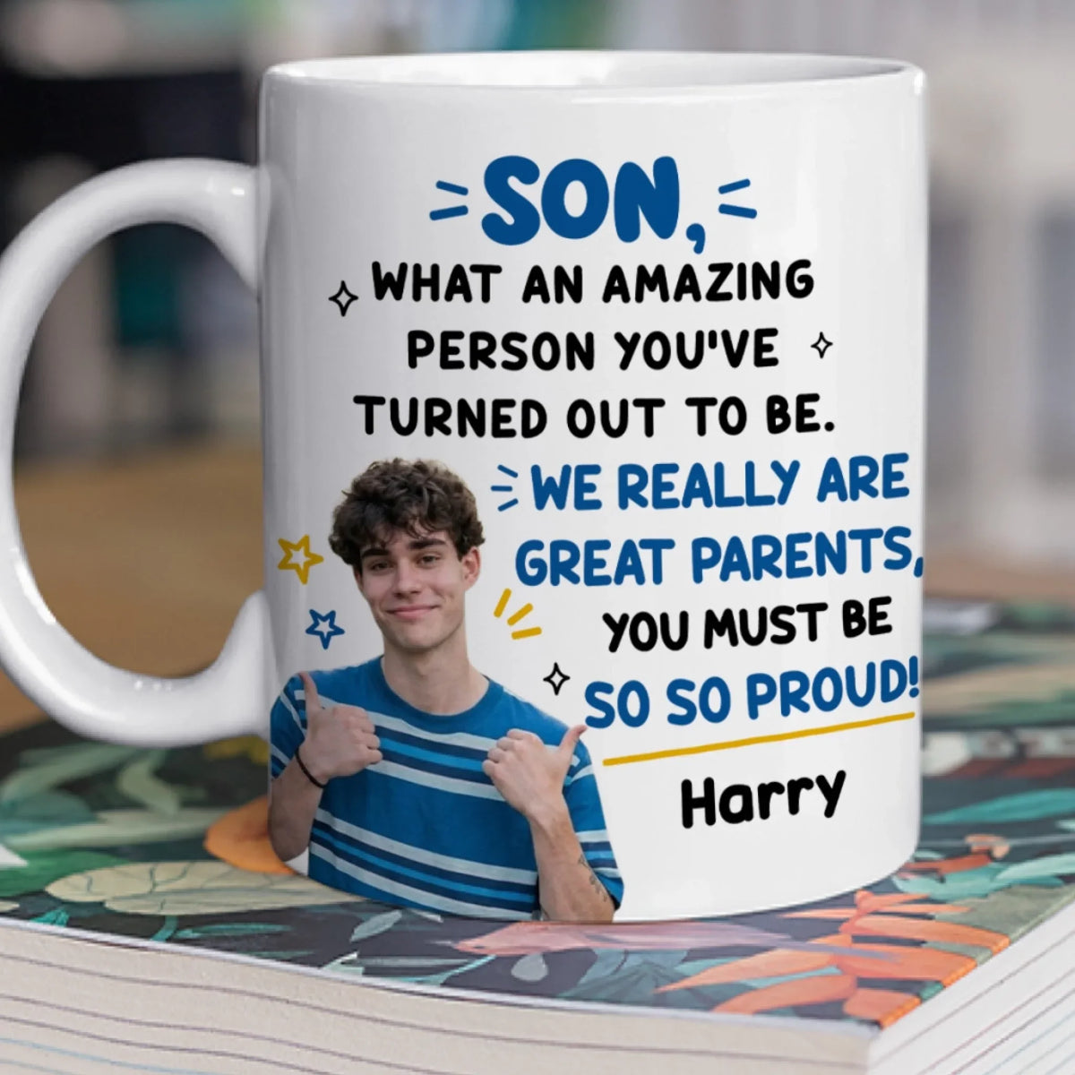 We Really Are Great Parents personalized photo mug