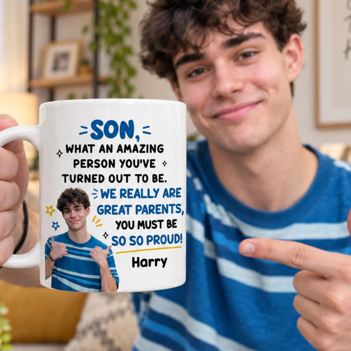 We Really Are Great Parents personalized photo mug