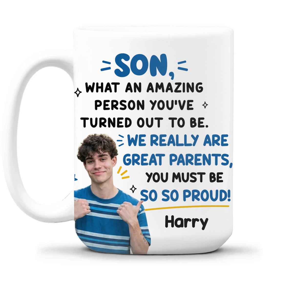 We Really Are Great Parents personalized photo mug 15oz