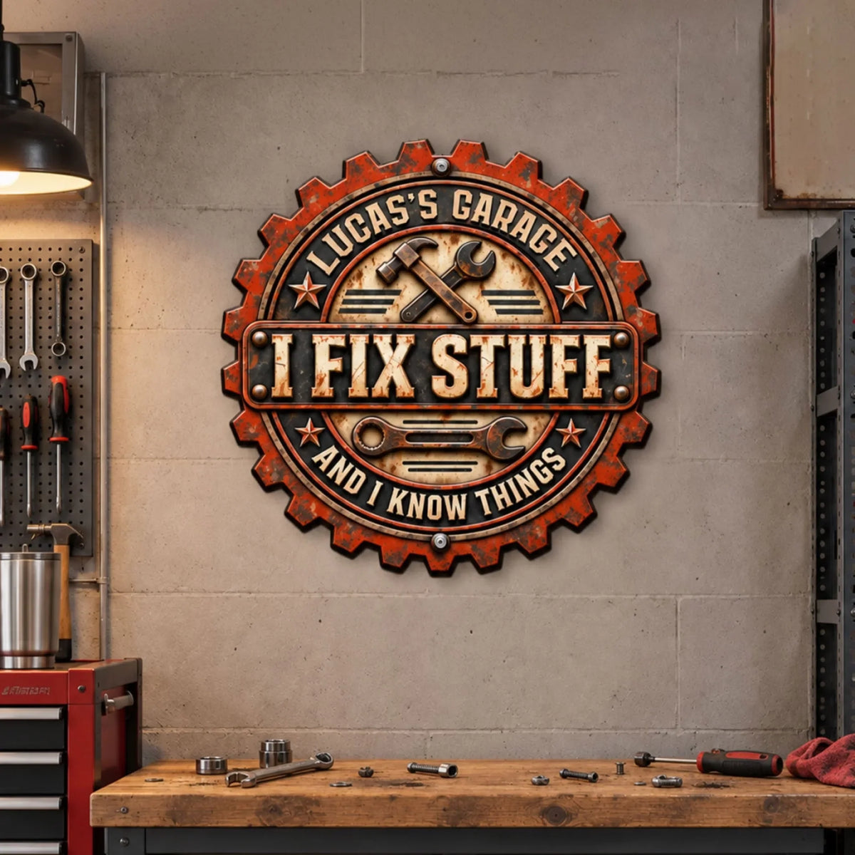 Fix Anything - Personalized Freeform Shape Metal Sign