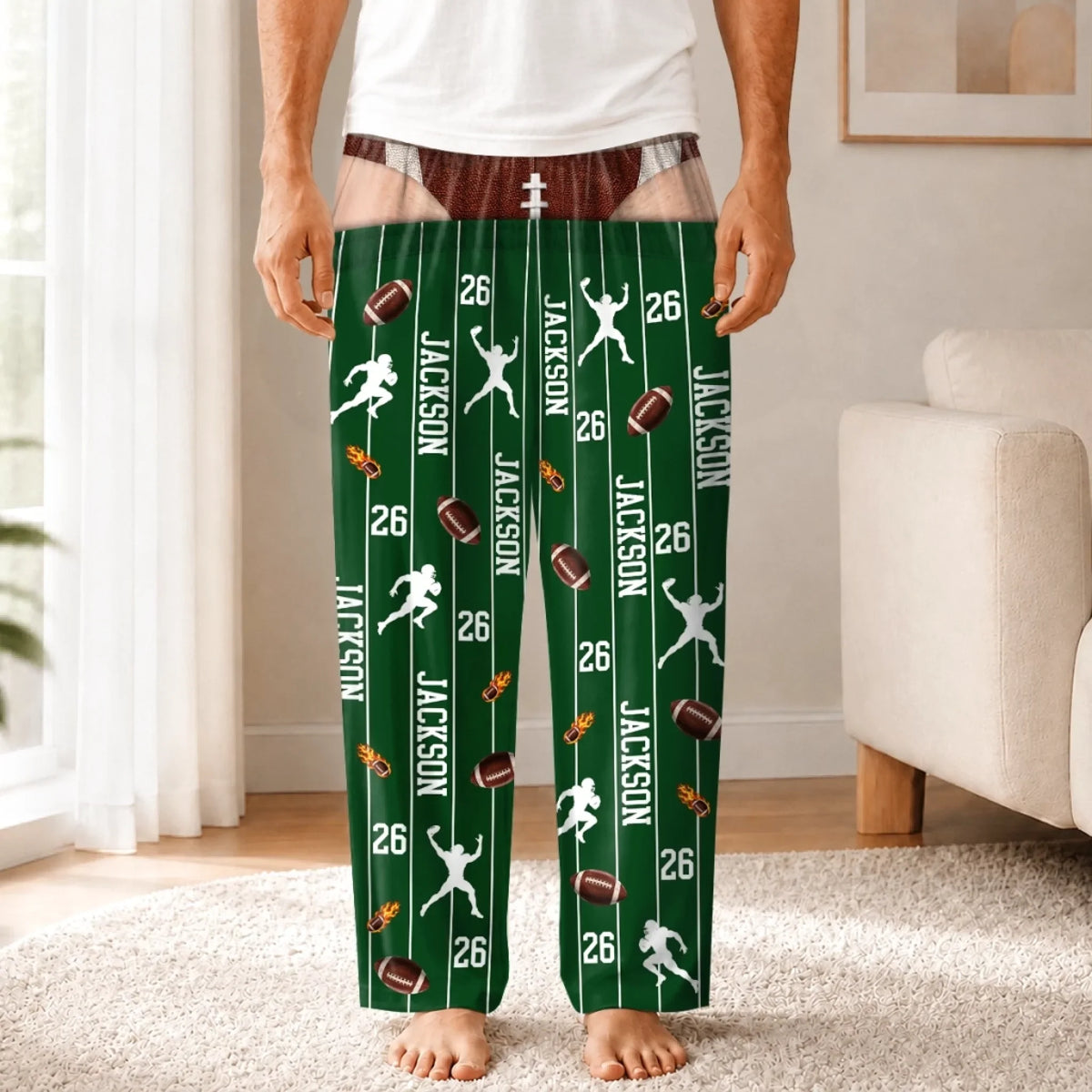 Chilling Like A True Champion personalized pajama pants