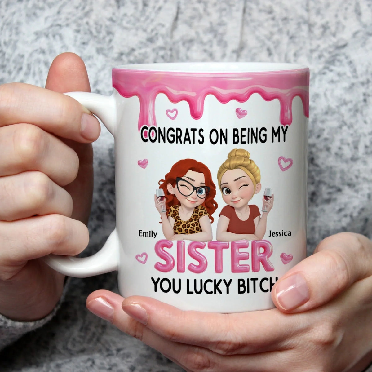 Congrats My Sister personalized coffee mug