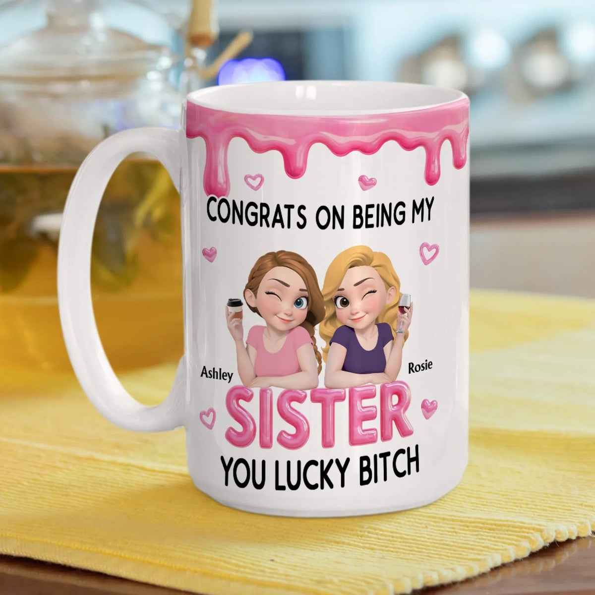 Congrats My Sister personalized coffee mug