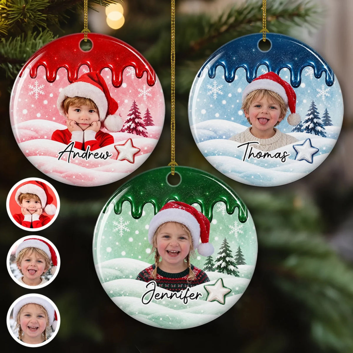 Our Little Christmas Star - Personalized Ceramic Ornament - Christmas Gift For Kids