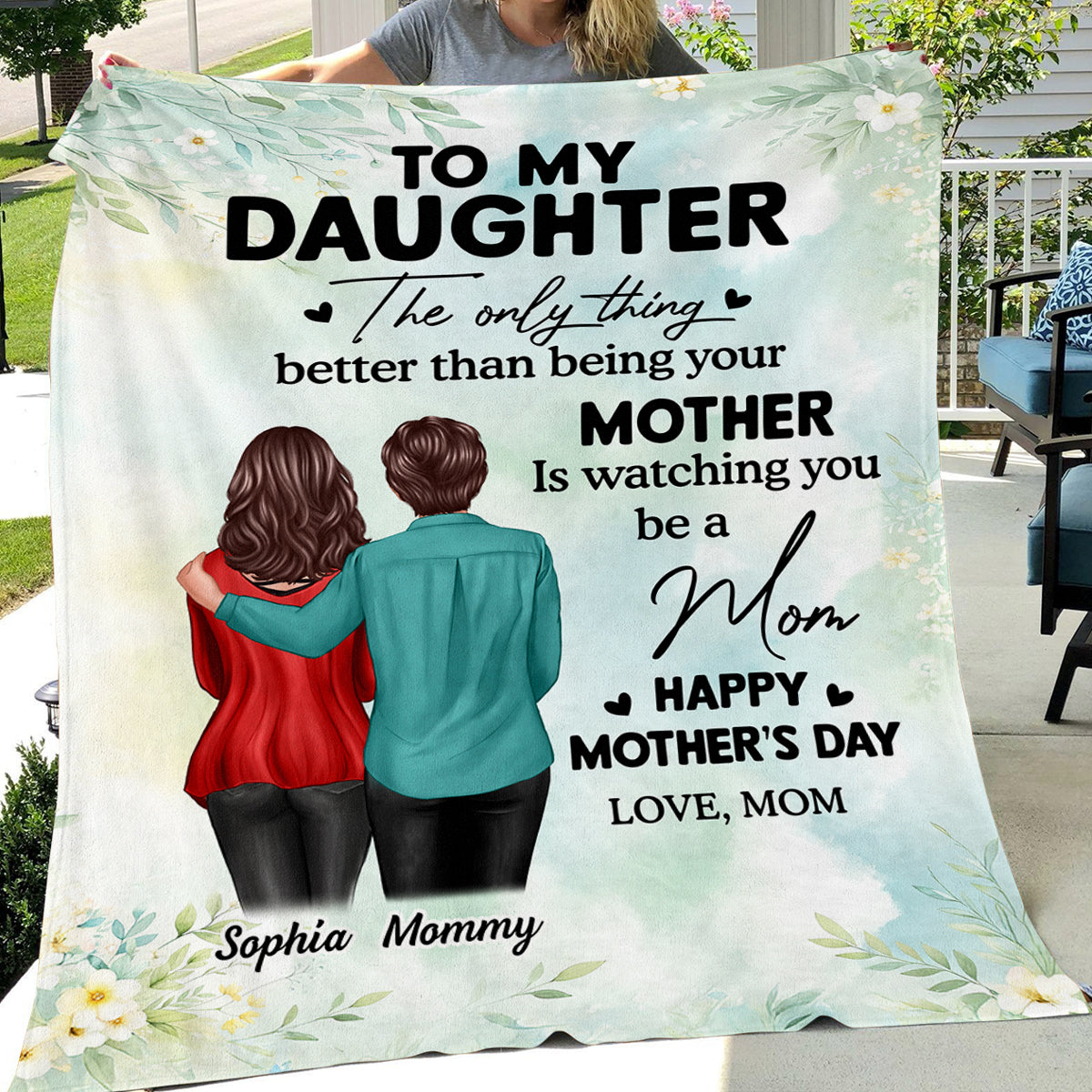 To My Daughter From Mom personalized fleece blanket