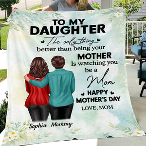 To My Daughter From Mom personalized fleece blanket