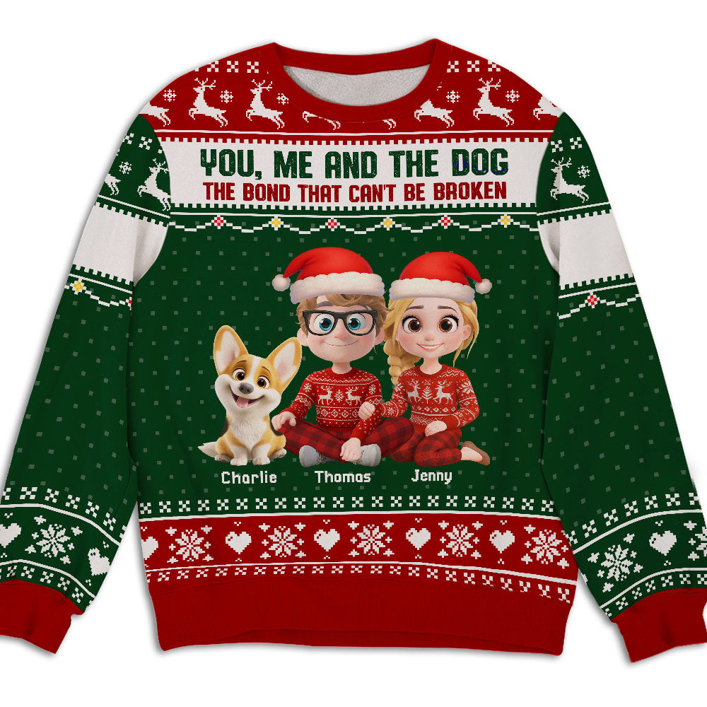 Us And The Dog - Personalized All-Over-Print Sweatshirt