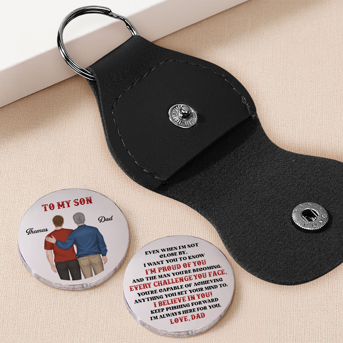 Every Challenge You Face - Personalized Pocket Hug - Christmas Gift For Son