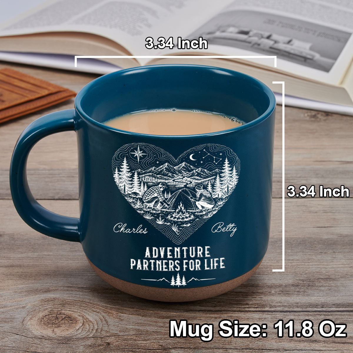 Our Story Is One Big Adventure - Personalized Pottery Mug