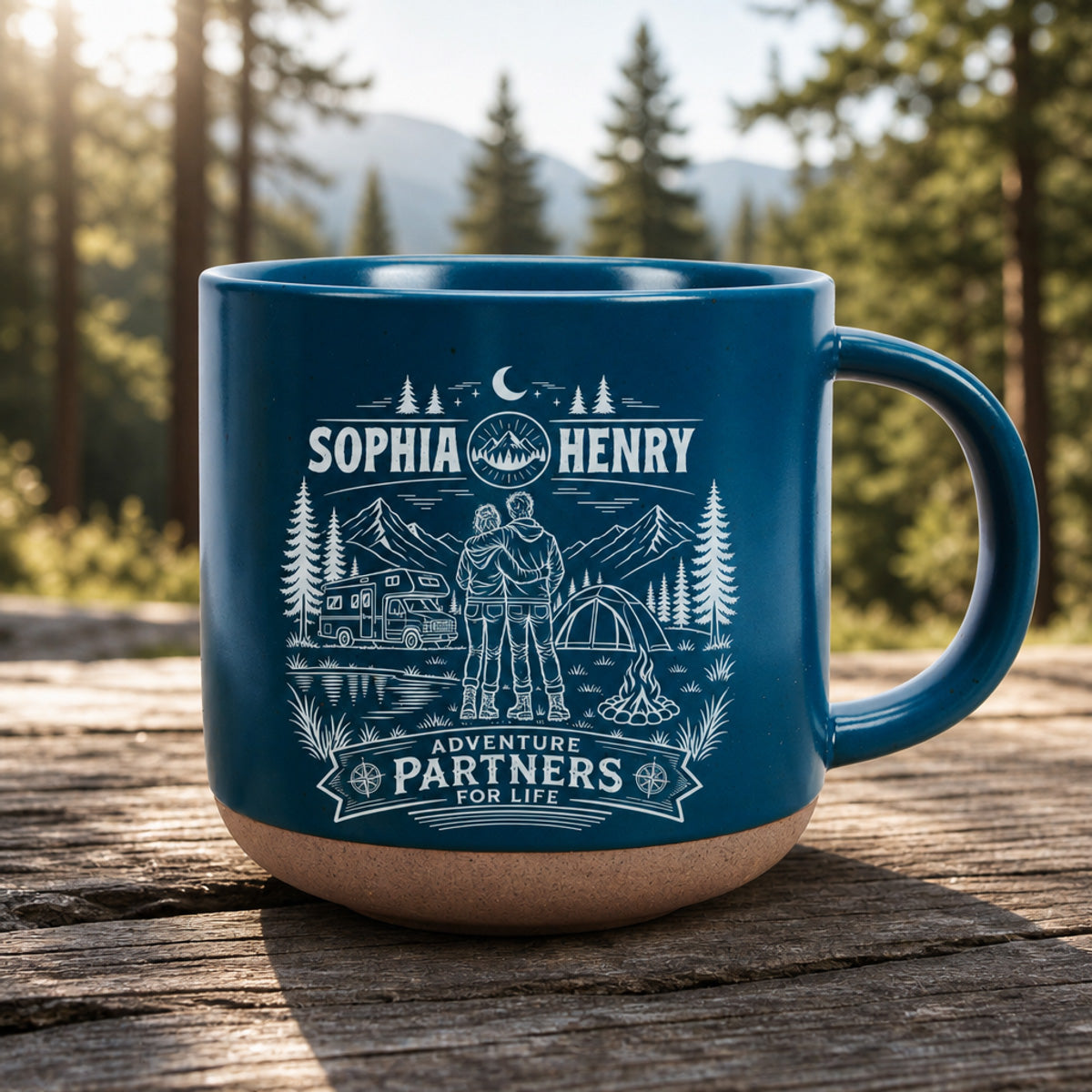 Adventure Partners For Life - Personalized Pottery Mug