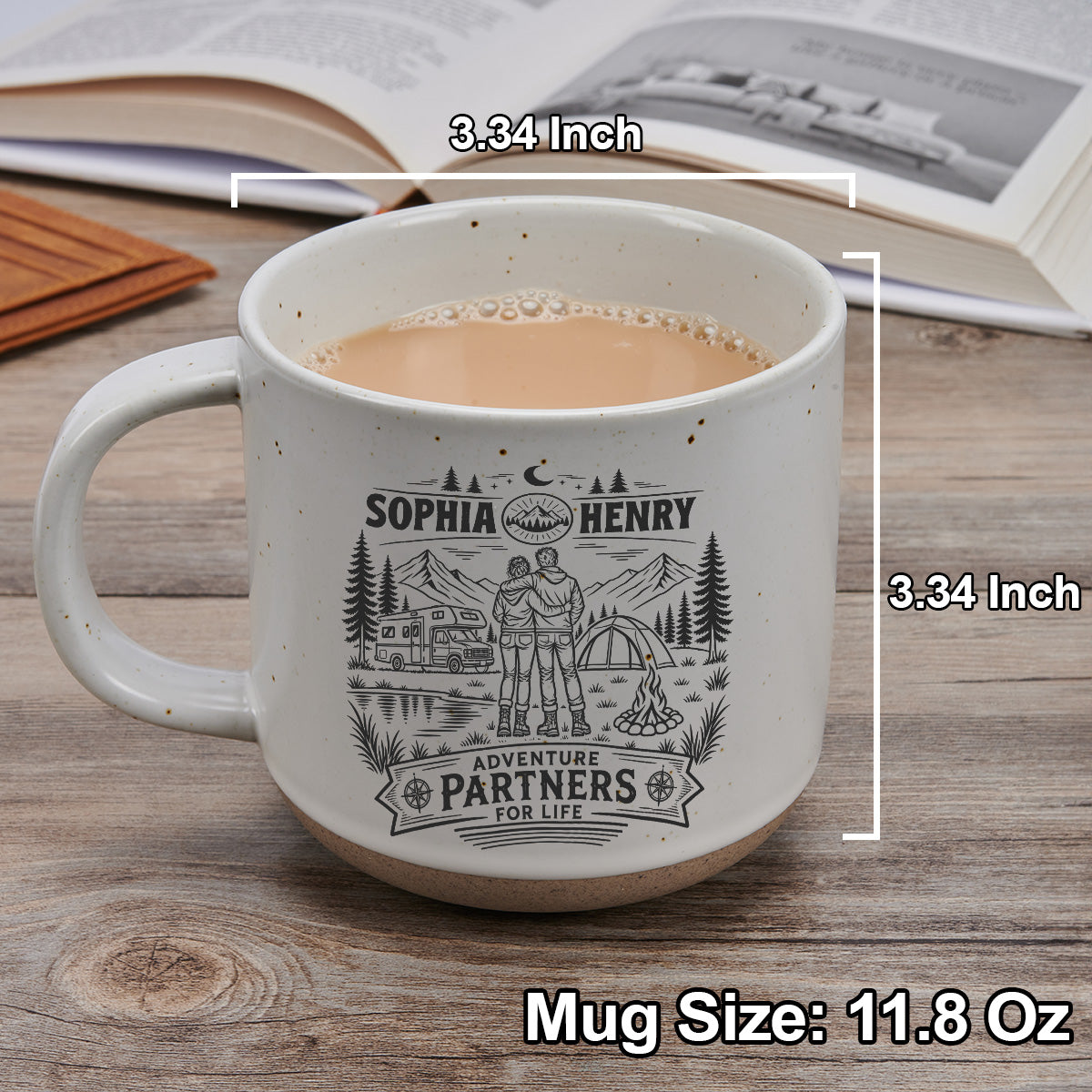 Adventure Partners For Life - Personalized Pottery Mug