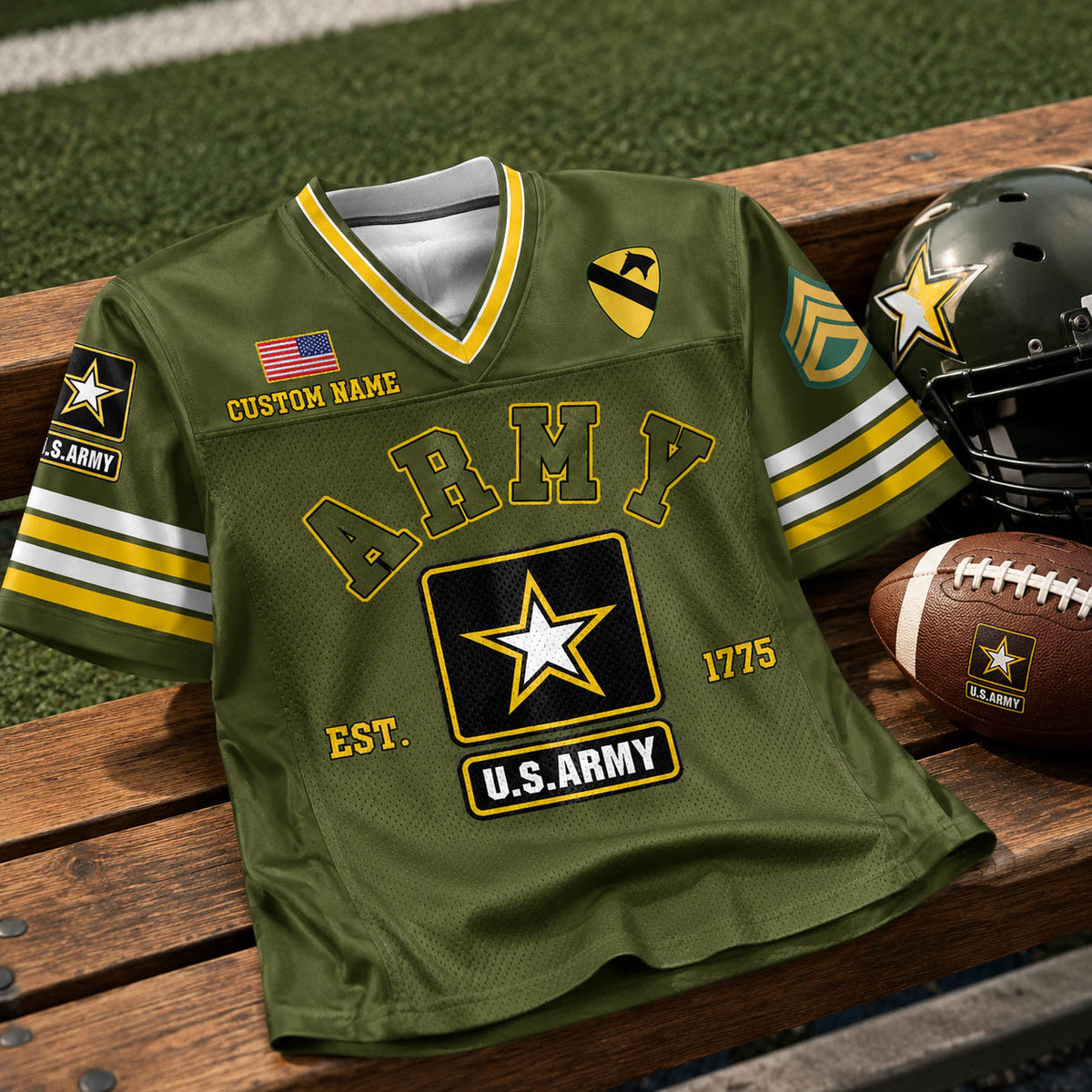 US Military Football Jersey
