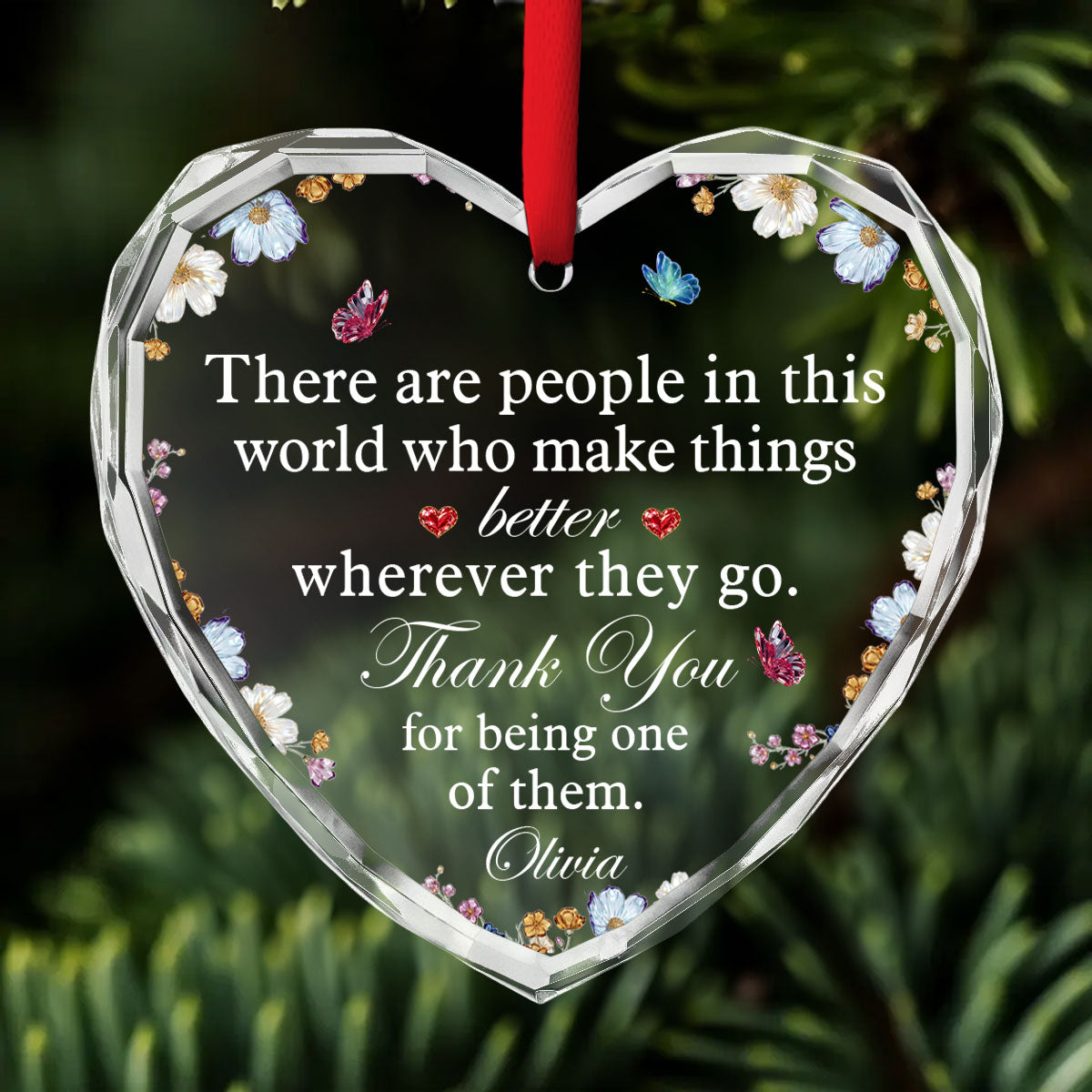 Who Make Things Better - Personalized Glass Ornament