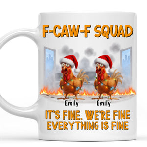 F-caw-f Fine personalized coffee mug