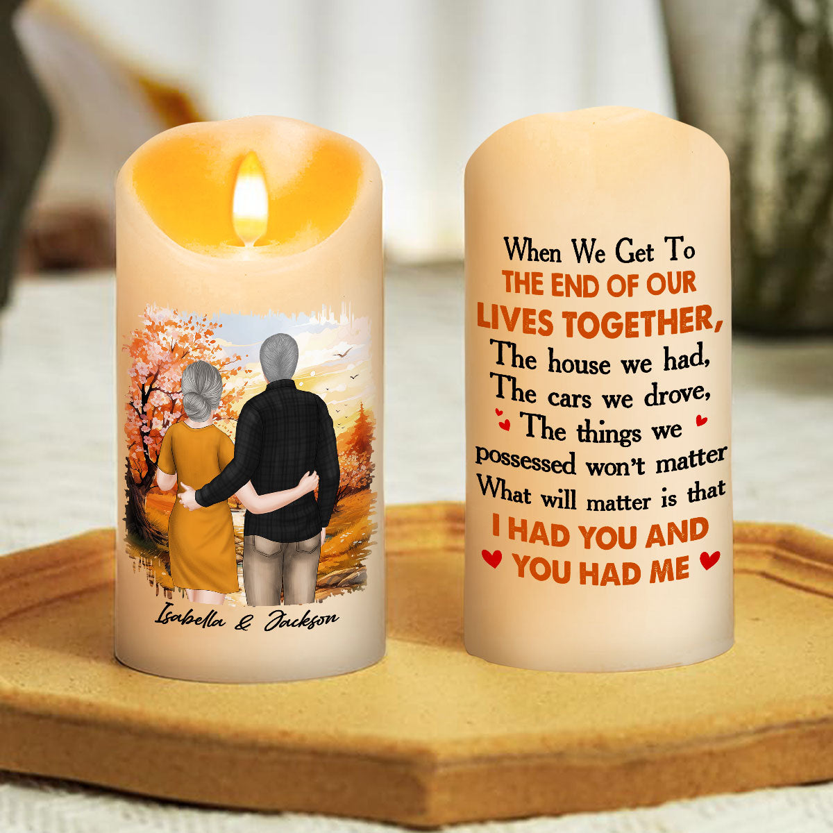 I Had You And You Had Me Version 2 - Personalized LED Candle