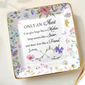 Only An Aunt, Can Give Hugs, Keep Secrets, Share Love, Flowers - Personalized Custom Jewelry Dish, Ceramic Dish, Square Shape - AUNT003_SCRF