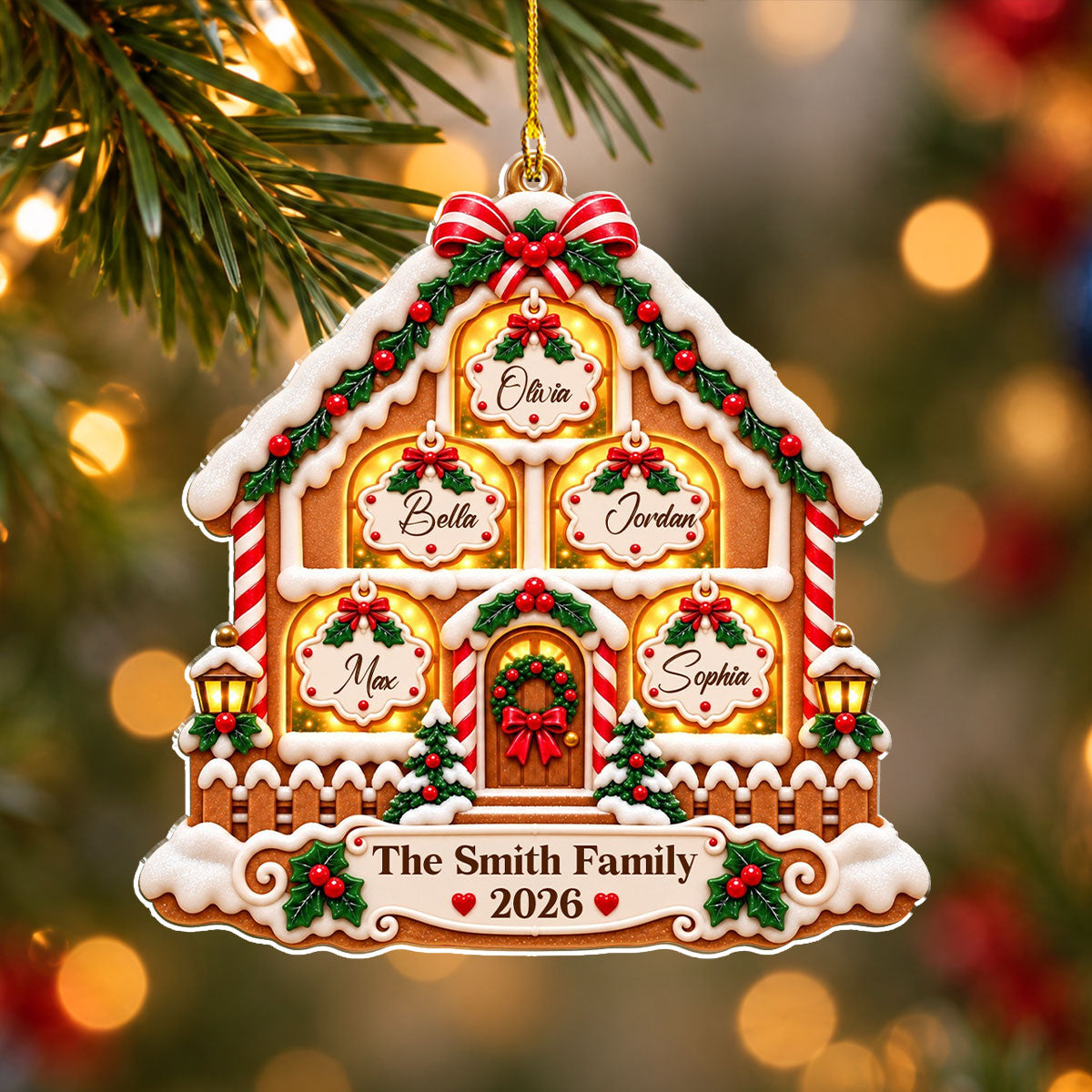 Holiday Window Gallery personalized acrylic ornament