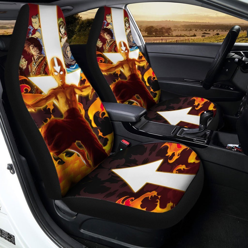 Aang Car Seat Covers Custom Avatar: The Last Airbender Anime Car Accessories