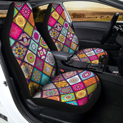 Abstract Needlepoint Car Seat Covers Custom Car Accessories