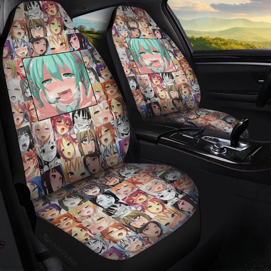Ahegao Miku Car Seat Covers Custom Car Interior Accessories