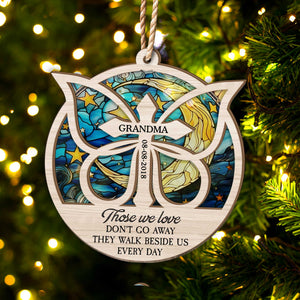 Always With Me personalized butterfly suncatcher ornament