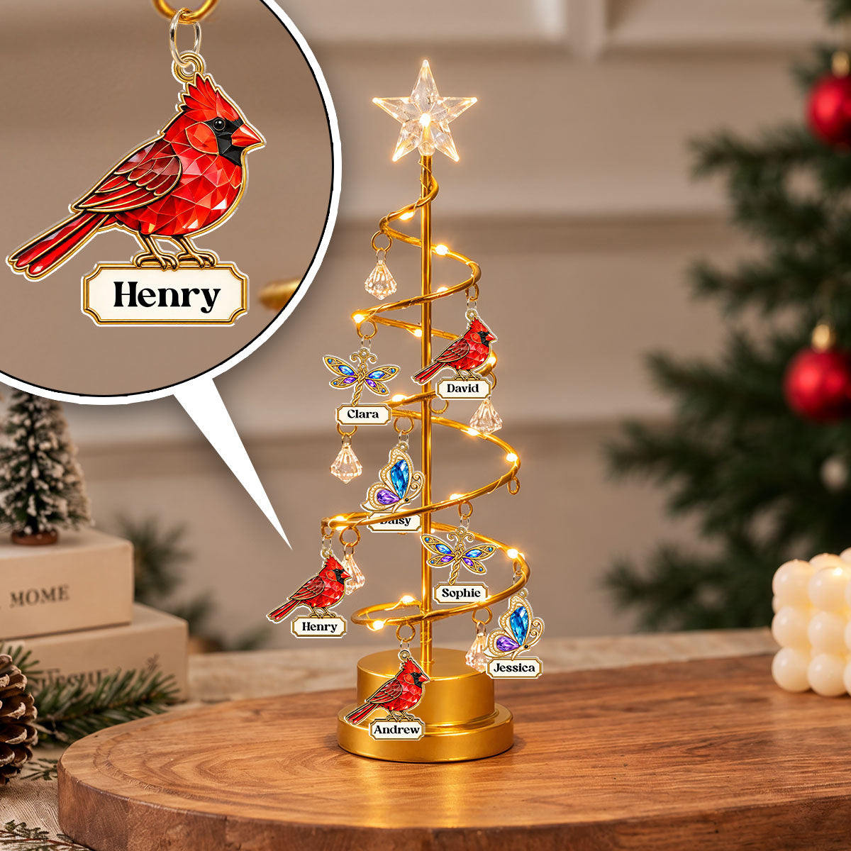 In Our Memory personalized LED tree lights