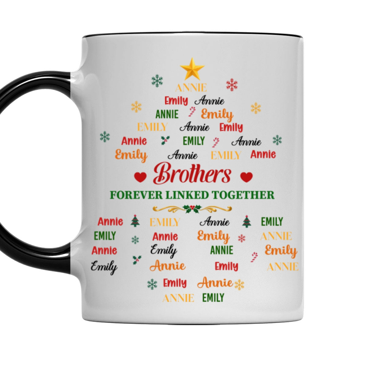 Our Bond Grows With Time - Personalized Accent Mug - Black