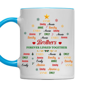 Our Bond Grows With Time - Personalized Accent Mug - Blue