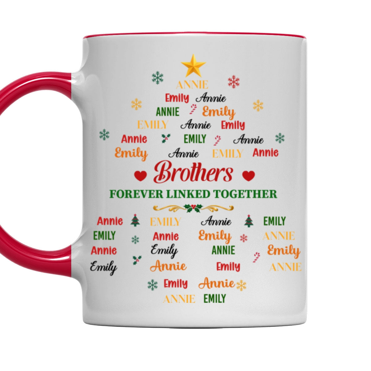 Our Bond Grows With Time - Personalized Accent Mug - Red