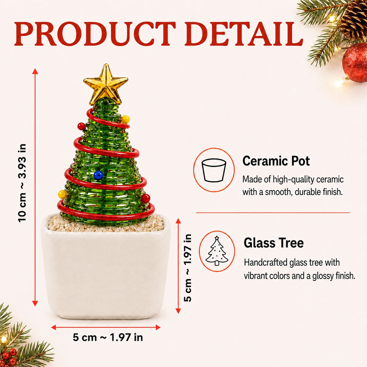 Glass Christmas Tree Product Detail