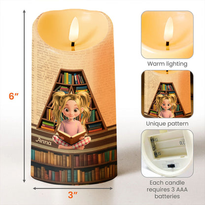 Yes I Am A Book Girl, My Books You Can't Borrow - Personalized Custom LED Candle - BLV016_LECA