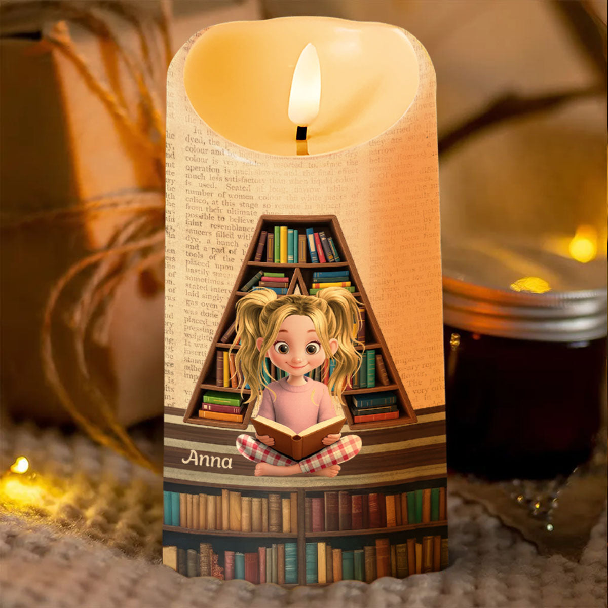 Yes I Am A Book Girl, My Books You Can't Borrow - Personalized Custom LED Candle - BLV016_LECA