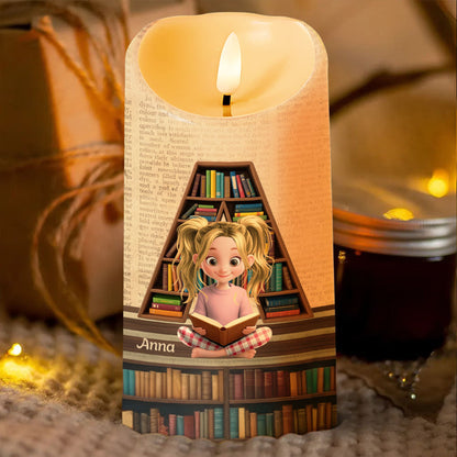 Yes I Am A Book Girl, My Books You Can't Borrow - Personalized Custom LED Candle - BLV016_LECA