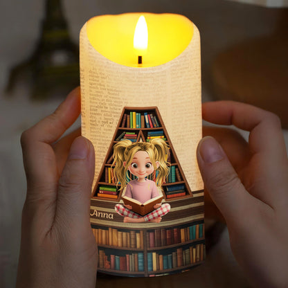 Yes I Am A Book Girl, My Books You Can't Borrow - Personalized Custom LED Candle - BLV016_LECA