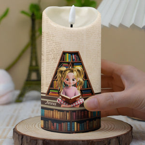 Yes I Am A Book Girl, My Books You Can't Borrow - Personalized Custom LED Candle - BLV016_LECA