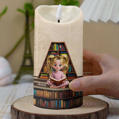 Yes I Am A Book Girl, My Books You Can't Borrow - Personalized Custom LED Candle - BLV016_LECA