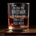 Being My Brother Is Really The Only Gift You Need - Personalized Custom Whiskey Glass - BRT001_RWG