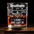 A Bond That Can't Be Broken, Stars And Handshake Design - Personalized Custom Whiskey Glass - BRT002_RWG