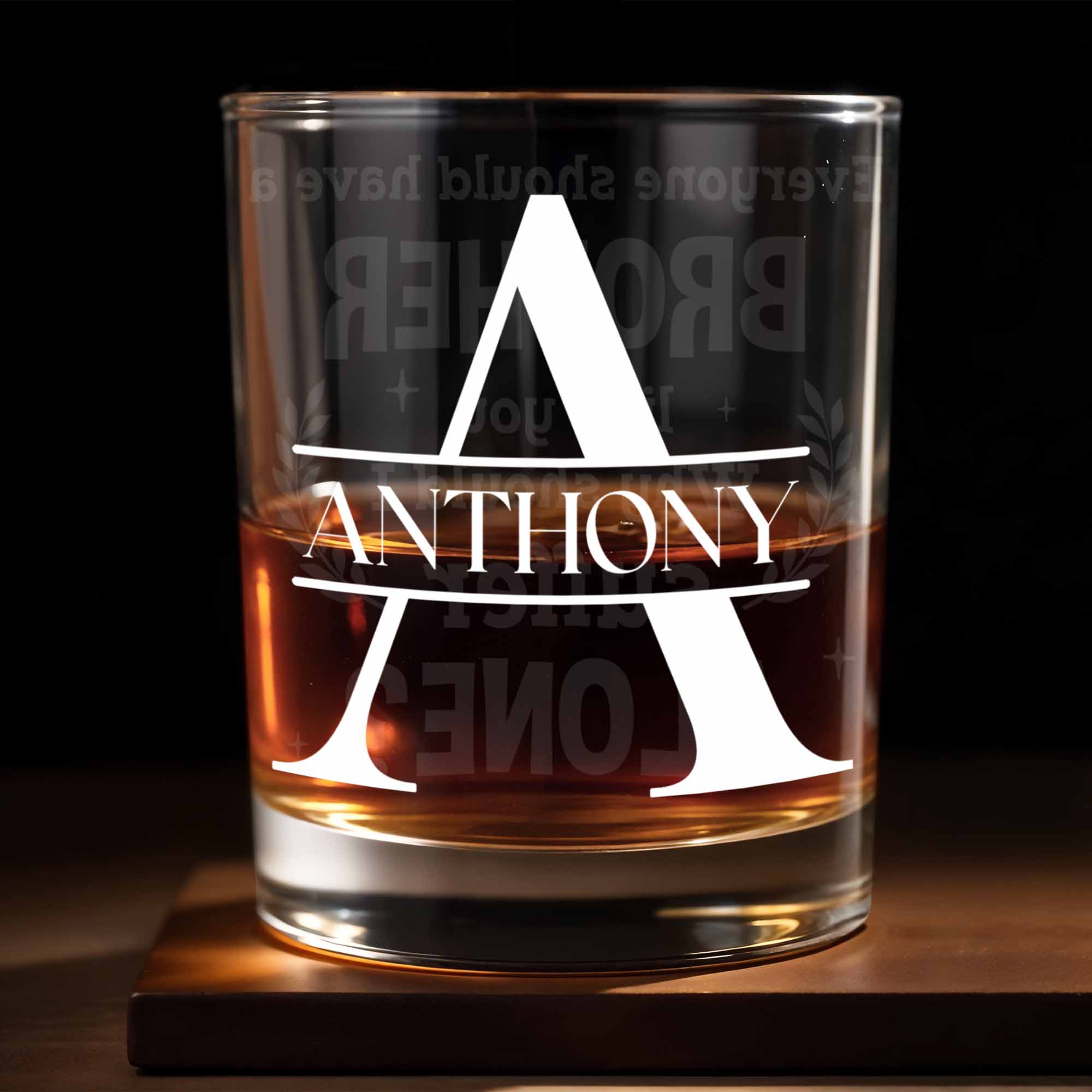 An Ageless Classic Gift Personalized Whiskey Glass - Personalized Custom Whiskey Glass - BRT005_RWG