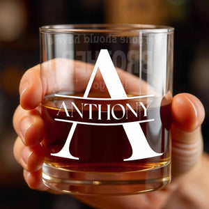 An Ageless Classic Gift Personalized Whiskey Glass - Personalized Custom Whiskey Glass - BRT005_RWG