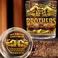 Once A Brother Always A Brother Bond Broken Fist Bump Mountains - Personalized Whiskey Glass - BRT010_PRIWI